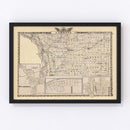 Vintage Map of Carroll County, Illinois 1876