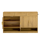 U-Style Farmhouse Sideboard with 3 Drawers & 4 Doors