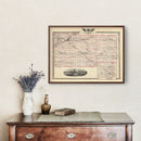 Vintage Map of Lee County, Illinois 1876