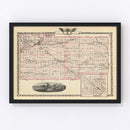 Vintage Map of Lee County, Illinois 1876