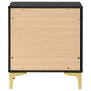 2 Drawer Rectangular Nightstand - Black by HouseOfZazla