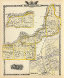 Vintage Map of Rock Island County, Illinois 1876