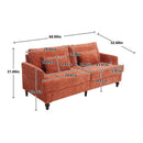 Mid Century Modern Fabric Loveseat Sofa, 2 Seat Upholstered Couch