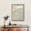 Vintage Map of Henry County, Illinois 1876