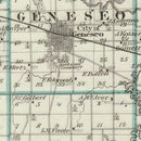 Vintage Map of Henry County, Illinois 1876
