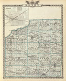 Vintage Map of Henry County, Illinois 1876