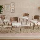 Farmhouse Style Wicker Dining Chair