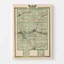 Vintage Map of La Salle County, Illinois 1876