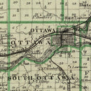 Vintage Map of La Salle County, Illinois 1876