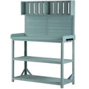 TOPMAX 65" Large Wooden Farmhouse Rustic Outdoor Potting Bench Table