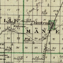 Vintage Map of Kankakee County, Illinois 1876