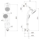 Multi Function Dual Shower Head System With 4.7" Rain Showerhead, 8 Function Hand Shower, Adjustable Slide Bar by HouseOfZazla