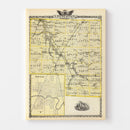 Vintage Map of Livingston County, Illinois 1876