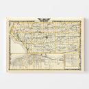 Vintage Map of Mercer County, Illinois 1876