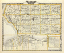 Vintage Map of Mercer County, Illinois 1876