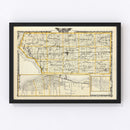 Vintage Map of Mercer County, Illinois 1876