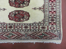 2' 7" x 7' Handmade Finely Knotted Pakistani Turkoman Bokhara Detailed Wool Rug