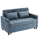 Pull-Out Sleeper Sofa With Reversible Backrest Cushion, Side Pockets, 2 USB Ports And A Phone Holder For Living Room by Unique Piece Furniture
