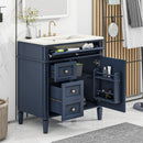 Bathroom Vanity With Top Sink, Storage Cabinet With 2 Drawers, Tip Out Drawer by Unique Piece Furniture