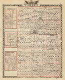 Vintage Map of Warren County, Illinois 1876