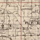 Vintage Map of Knox County, Illinois 1876