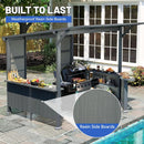 9X10FT Hardtop Grill Gazebo with Storage Shelves and Expansion Platform by HouseOfZazla