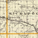 Vintage Map of Peoria County, Illinois 1876