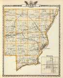 Vintage Map of Peoria County, Illinois 1876