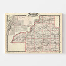 Vintage Map of Tazewell County, Illinois 1876