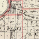 Vintage Map of Tazewell County, Illinois 1876