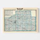Vintage Map of McLean County, Illinois 1876