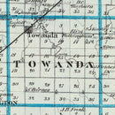 Vintage Map of McLean County, Illinois 1876