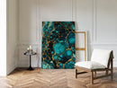 Electric Tides in Teal and Gold