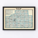 Vintage Map of McLean County, Illinois 1876