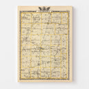 Vintage Map of Champaign County, Illinois 1876