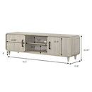 TV Stand With Sliding Doors And Handles, Living Room Furniture - Antique White by HouseOfZazla