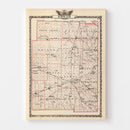 Vintage Map of Edgar County, Illinois 1876