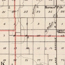 Vintage Map of Edgar County, Illinois 1876