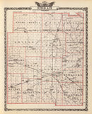 Vintage Map of Edgar County, Illinois 1876