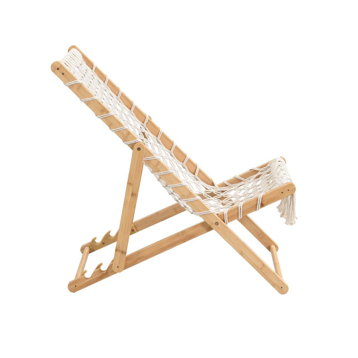 Bamboo Weaving Chair Set With Handwoven Rope For Patio And Living Spaces - Natural, photo 7 of 13