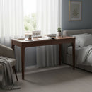 Desk With Drawers, Smooth Edge Design - Walnut