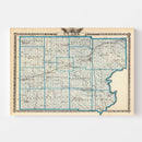 Vintage Map of Clark County, Illinois 1876