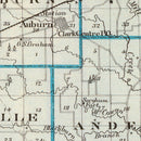 Vintage Map of Clark County, Illinois 1876