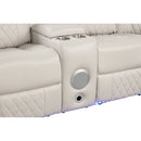 Lacrosse - Power Reclining Sectional Sofa & Bluetooth Speakers, LED Lights, Console Storage, Cup Holders And USB Charging - Beige by HouseOfZazla
