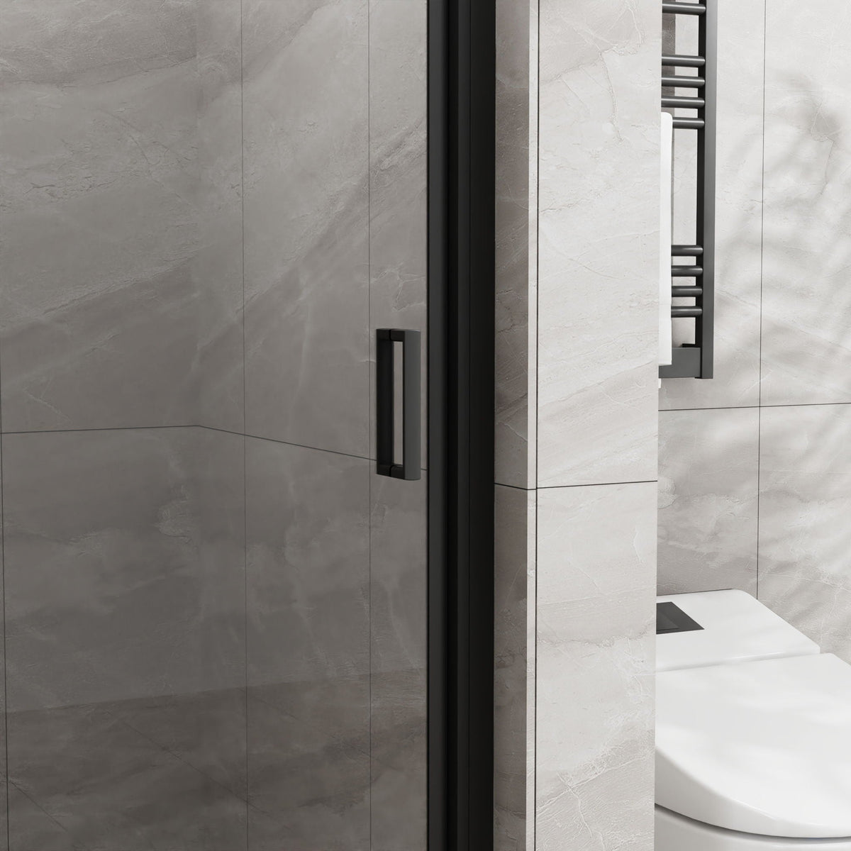 Pivot Shower Door, Tempered Glass, Semi Frameless, photo 7 of 16