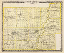 Vintage Map of Coles County, Illinois 1876