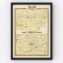Vintage Map of Douglas County, Illinois 1876