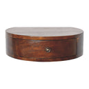 Solid Wood Lunar 1-Drawer Floating Nightstand