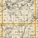 Vintage Map of Fulton County, Illinois 1876