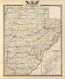 Vintage Map of Fulton County, Illinois 1876